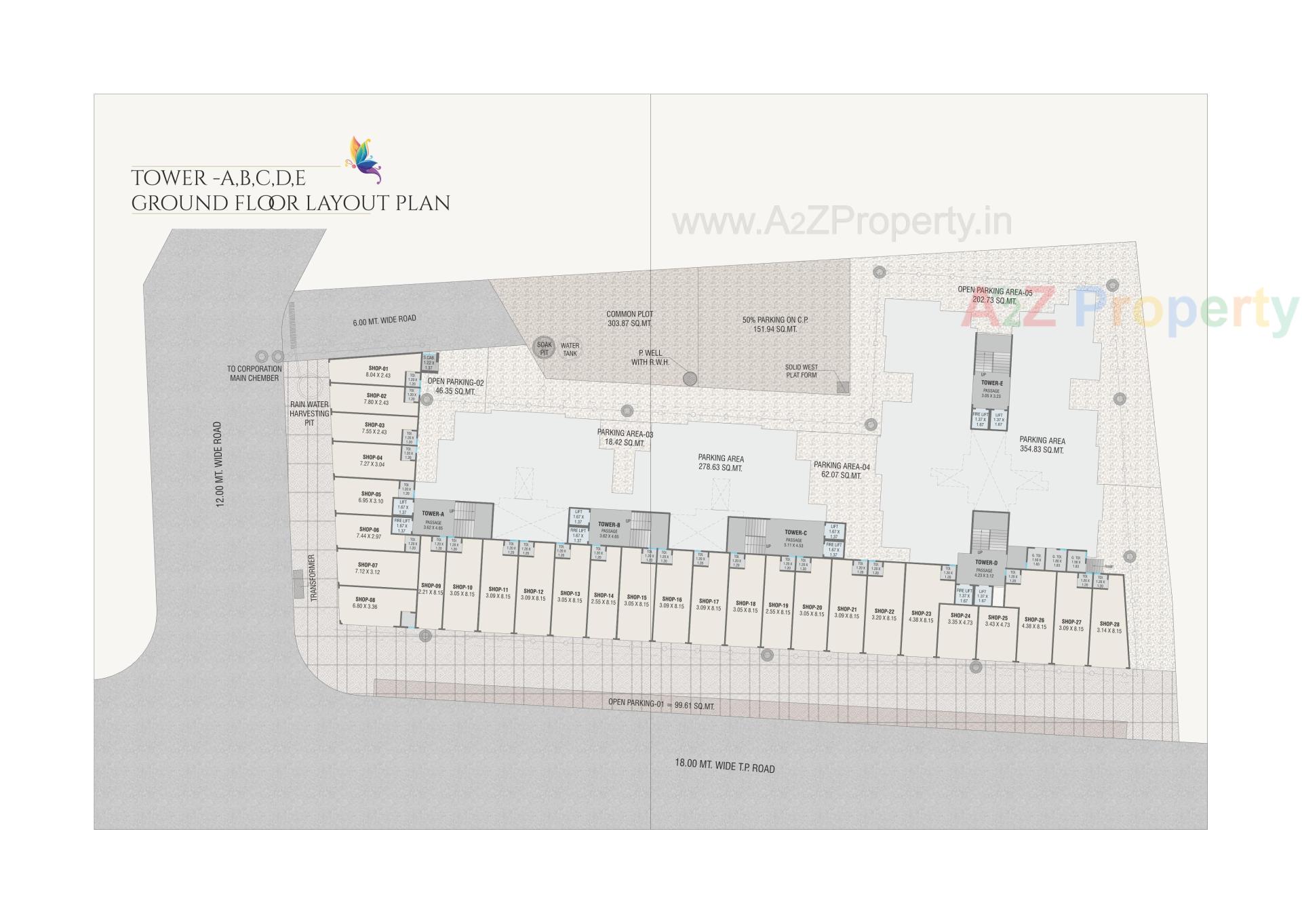 Layout of real estate project Vallabh Heights located at Tarsali, Vadodara, Gujarat