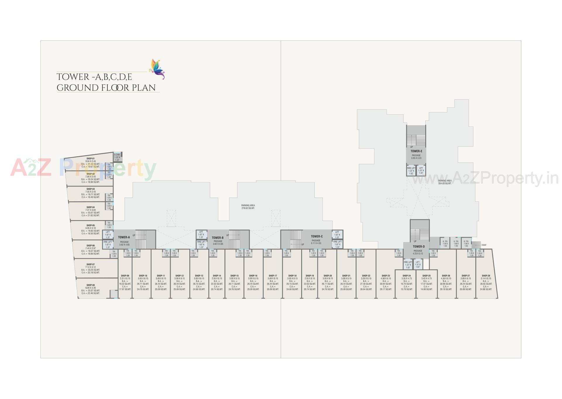 Layout of real estate project Vallabh Heights located at Tarsali, Vadodara, Gujarat