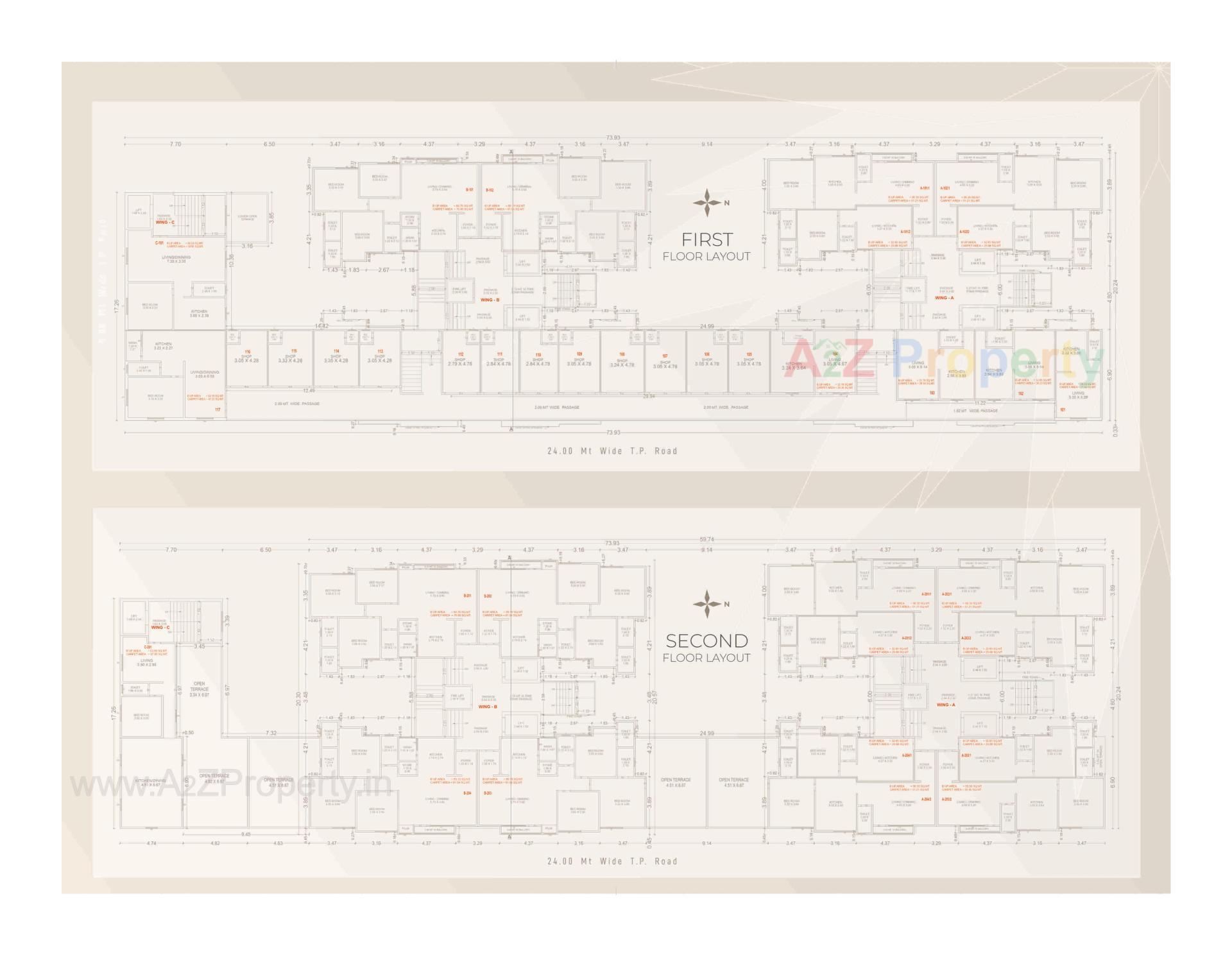 Layout of real estate project Vallabh Heights located at Kapurai, Vadodara, Gujarat