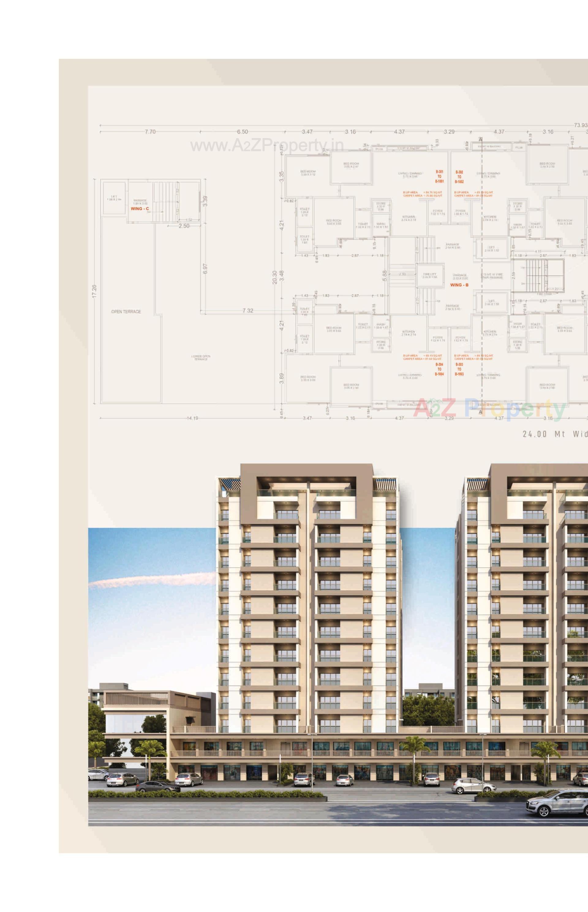 Layout of real estate project Vallabh Heights located at Kapurai, Vadodara, Gujarat