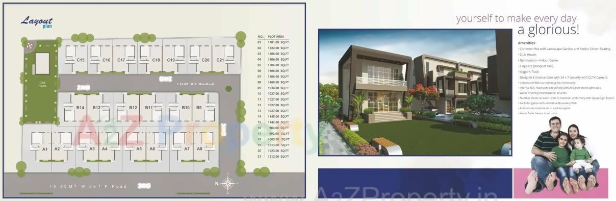 Layout of real estate project Vallabh Orchid located at Savad, Vadodara, Gujarat