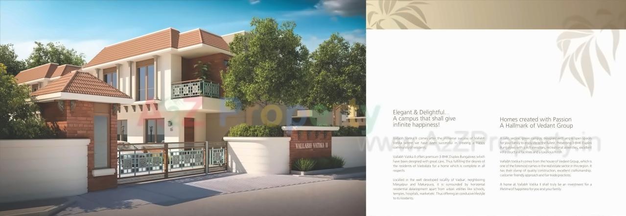 3D Elevation of real estate project Vallabh Vatika located at Vadsar, Vadodara, Gujarat