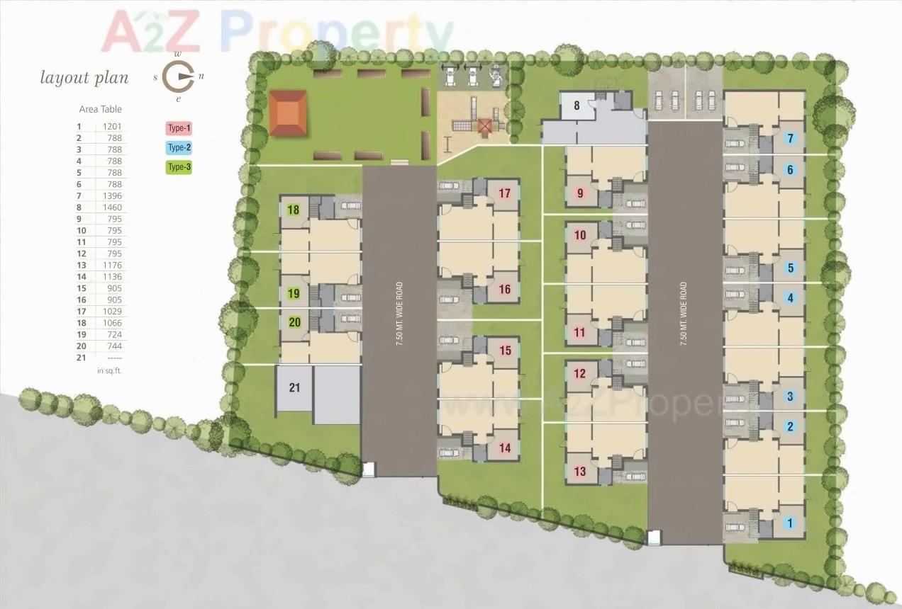 Layout of real estate project Vallabh Vatika located at Vadsar, Vadodara, Gujarat