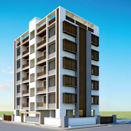 3D Elevation of real estate project Vandan Avenue located at Gotri, Vadodara, Gujarat