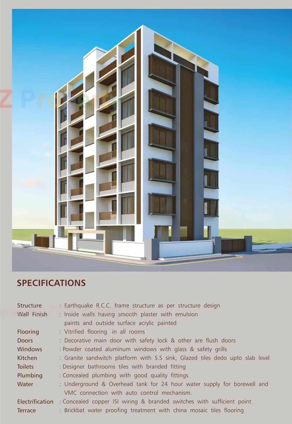 3D Elevation of real estate project Vandan Avenue located at Gotri, Vadodara, Gujarat
