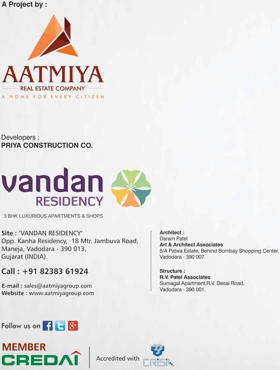  of real estate project Vandan Residency located at Jambuva, Vadodara, Gujarat