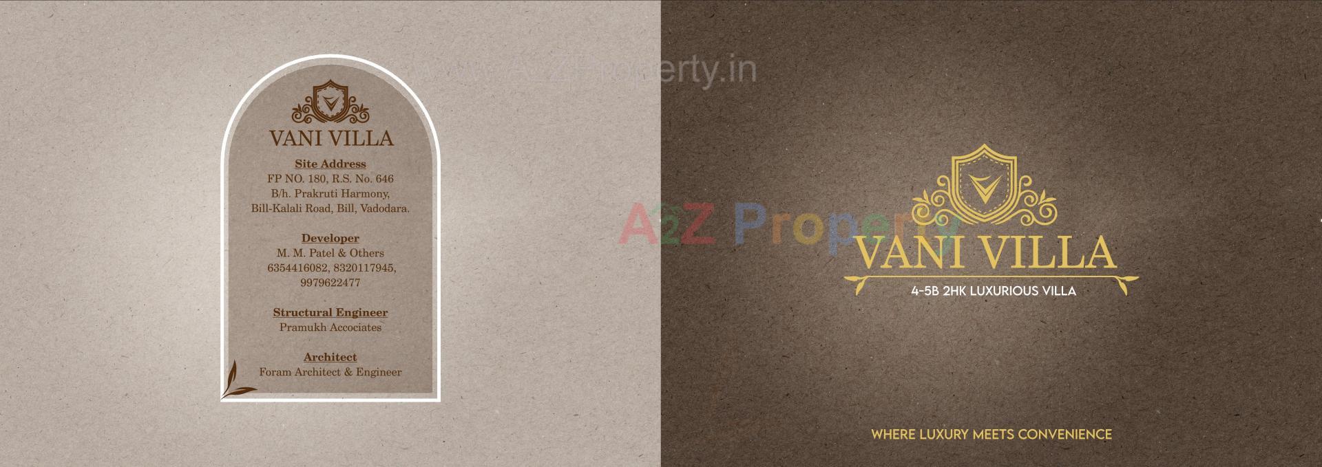  of real estate project Vani Villa located at Bil, Vadodara, Gujarat