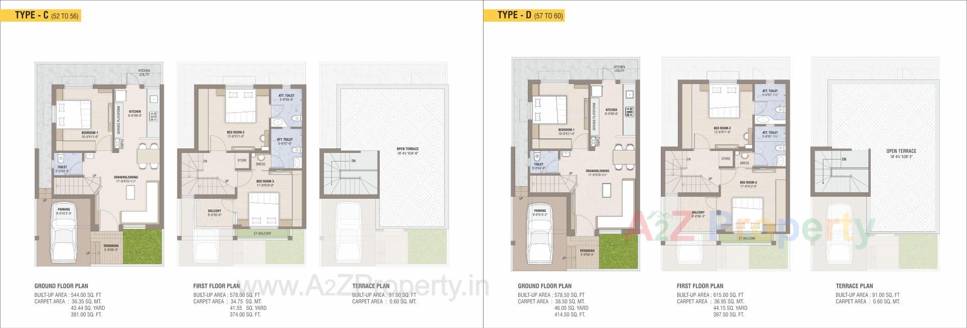 Layout of real estate project Vardan Township located at Karjan, Vadodara, Gujarat