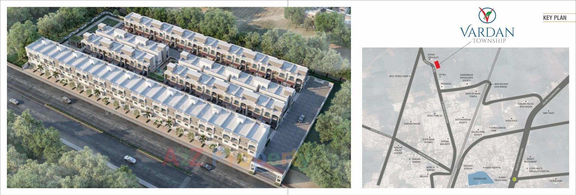 3D Elevation of real estate project Vardan Township located at Karjan, Vadodara, Gujarat