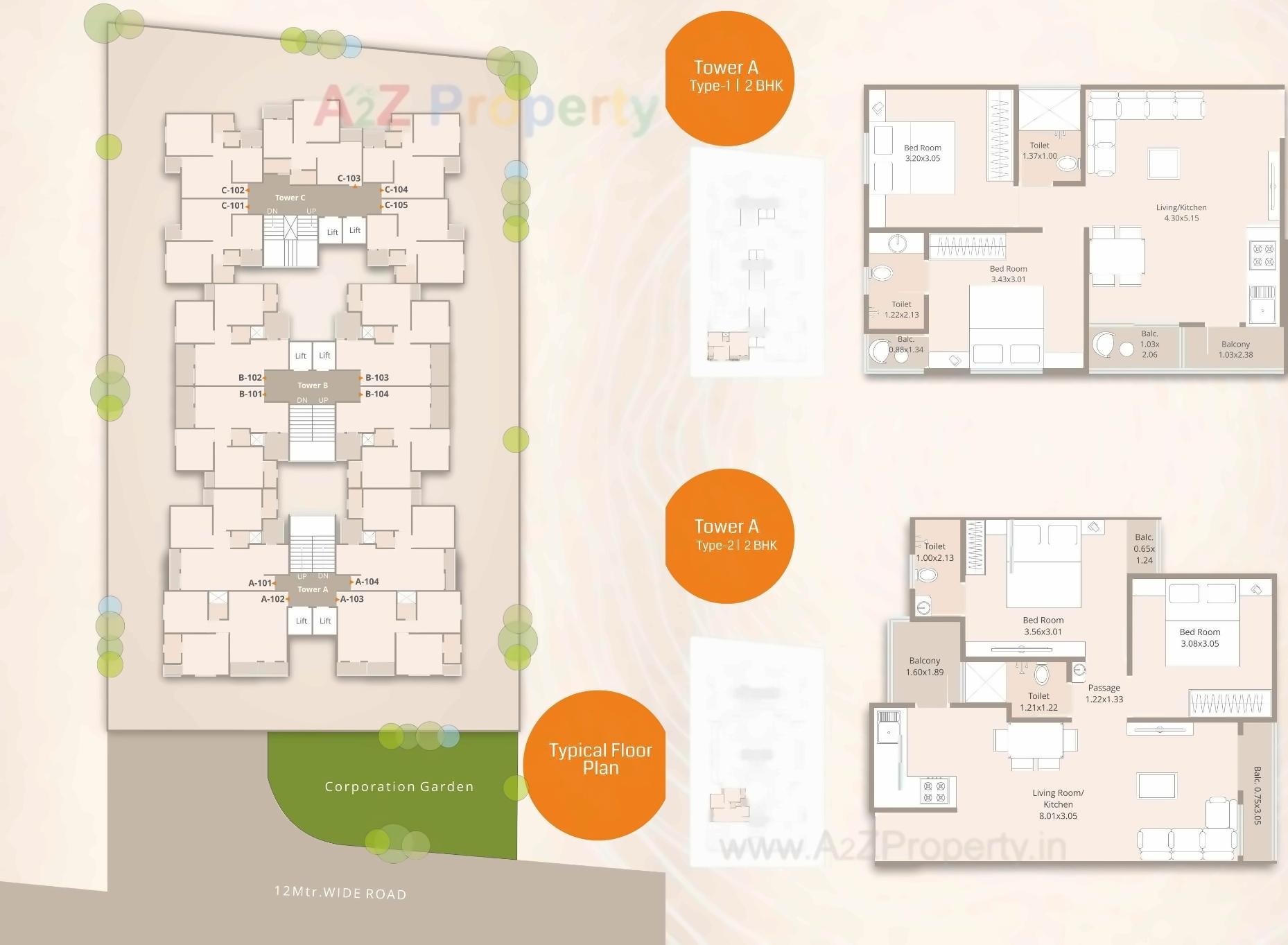 Layout of real estate project Varniraj Palace located at Kapuri, Vadodara, Gujarat
