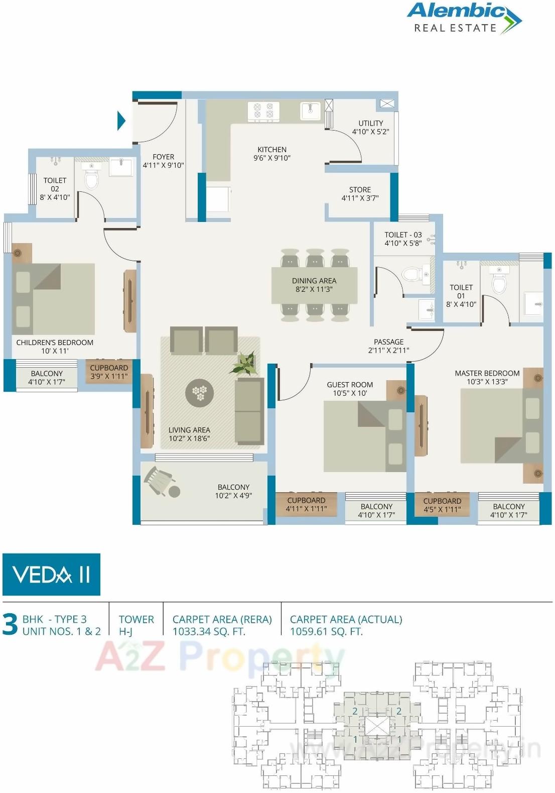 Layout of real estate project Veda Ii located at Chhani, Vadodara, Gujarat