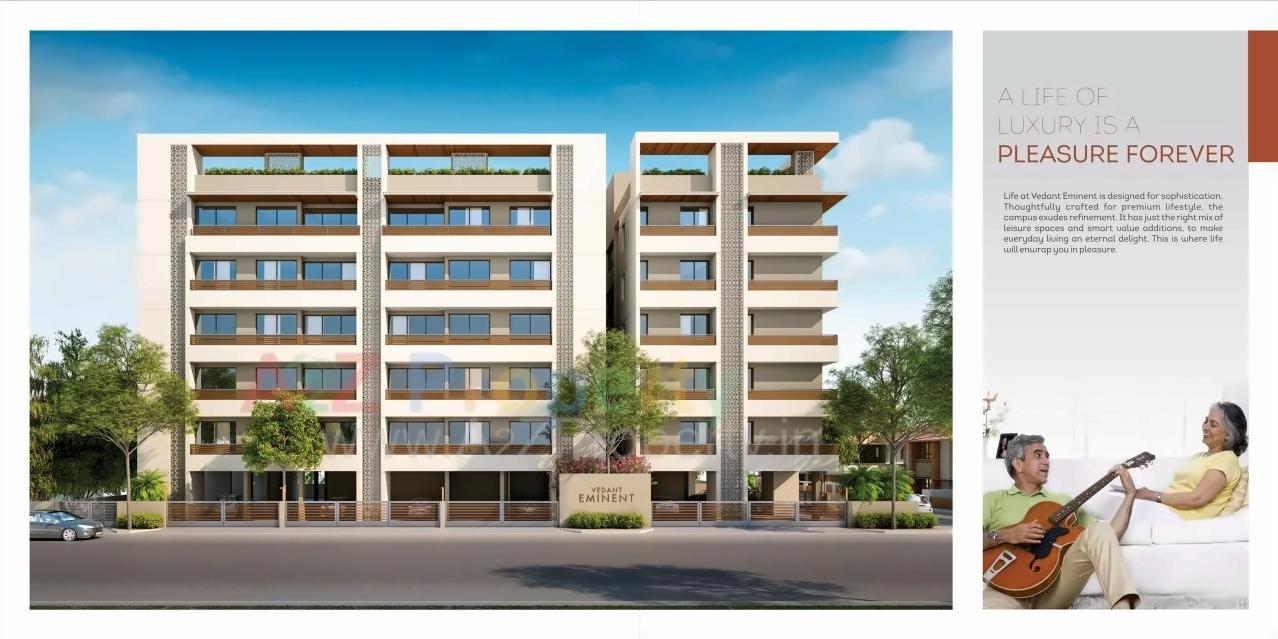 3D Elevation of real estate project Vedant Eminent located at Jetalpur, Vadodara, Gujarat