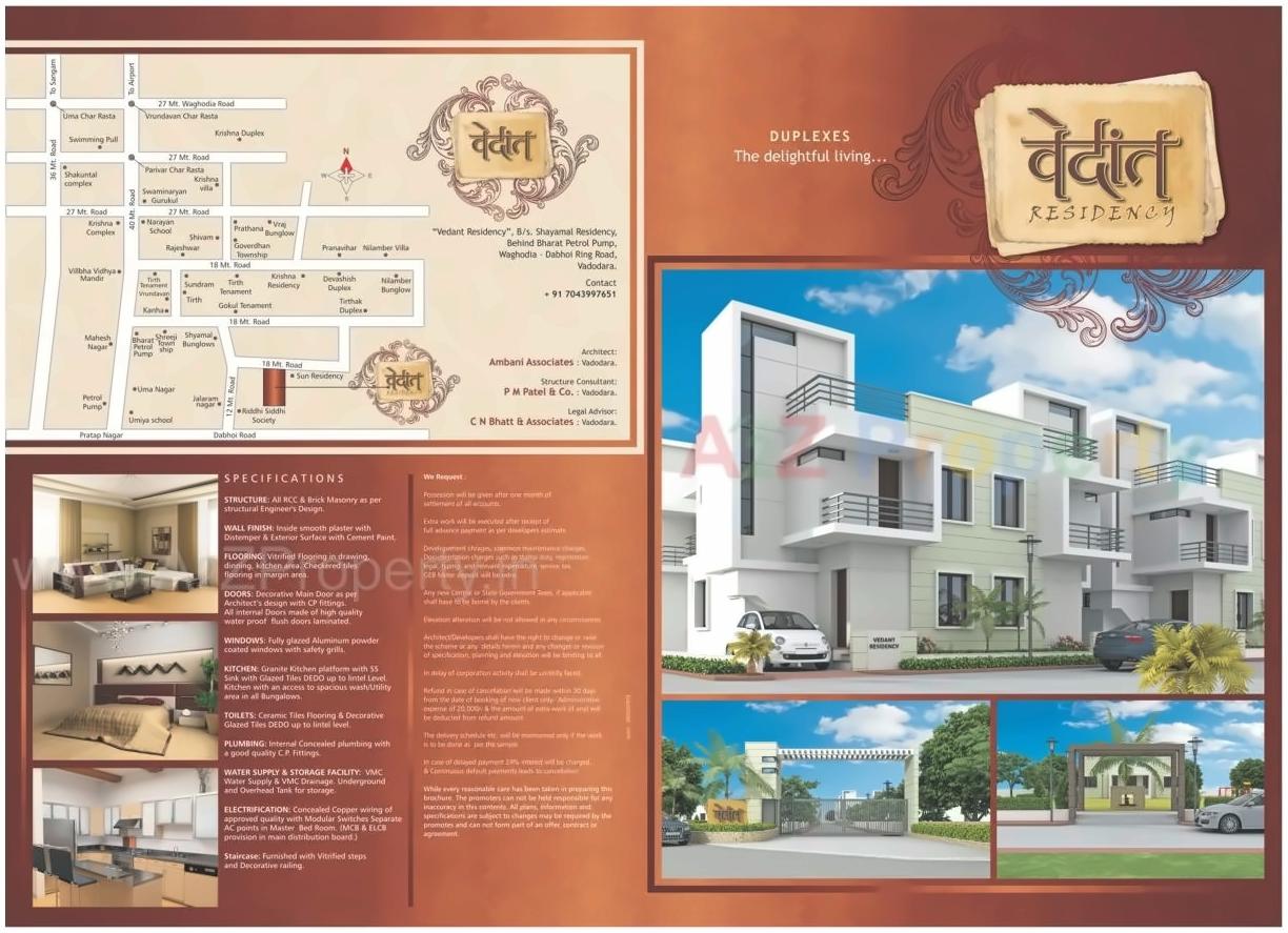  of real estate project Vedant Residency located at Kapurai, Vadodara, Gujarat
