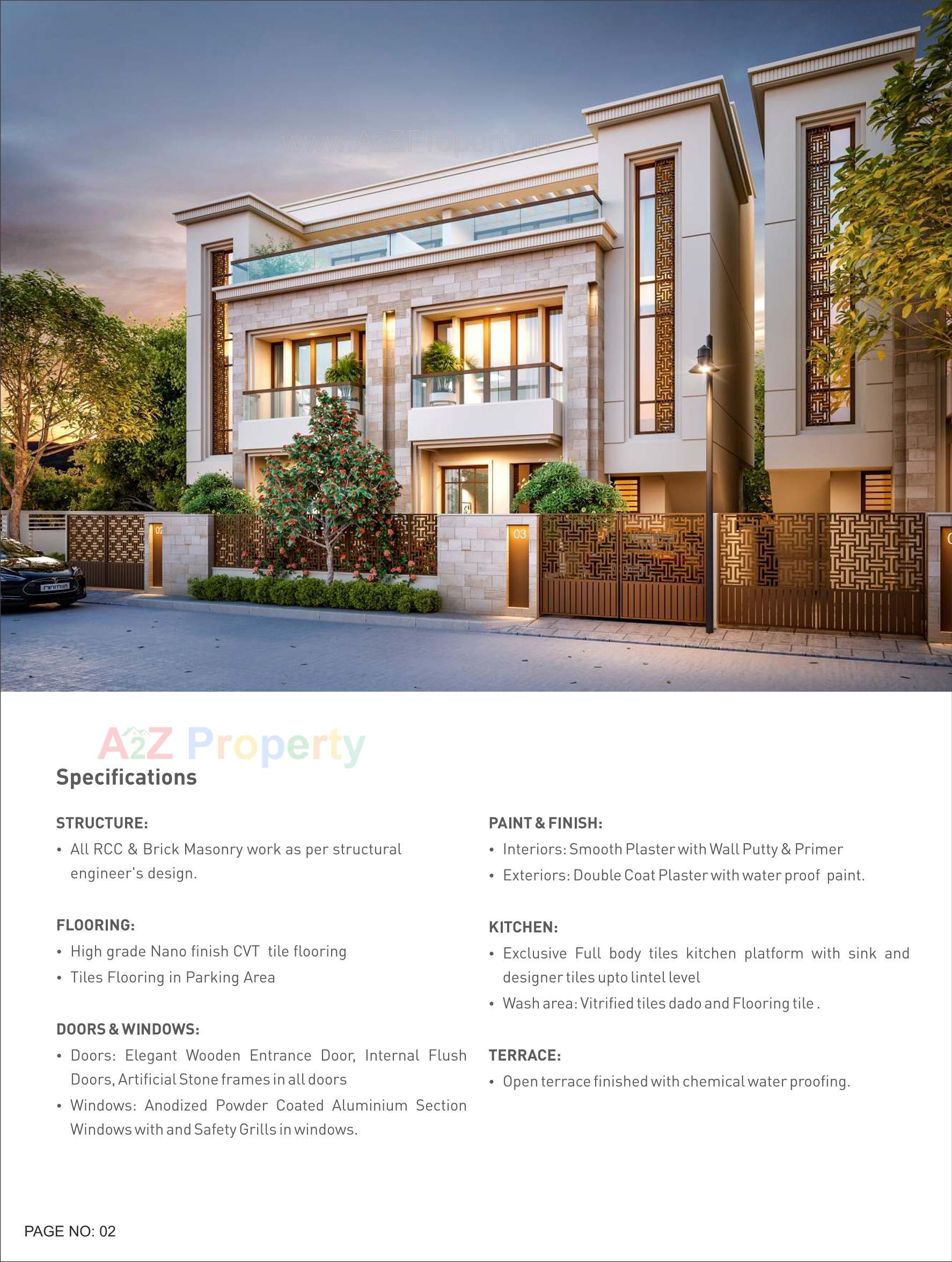 3D Elevation of real estate project Vedant Villas Ii located at Bil, Vadodara, Gujarat