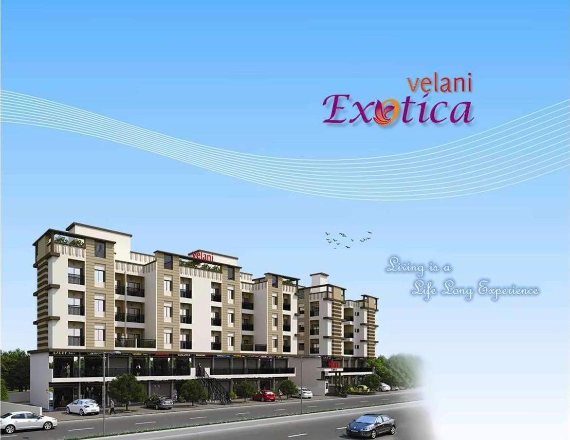 3D Elevation of real estate project Velani Exotica located at Kalali, Vadodara, Gujarat