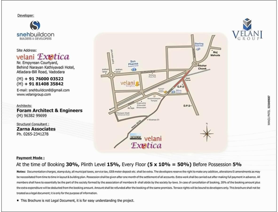  of real estate project Velani Exotica located at Kalali, Vadodara, Gujarat