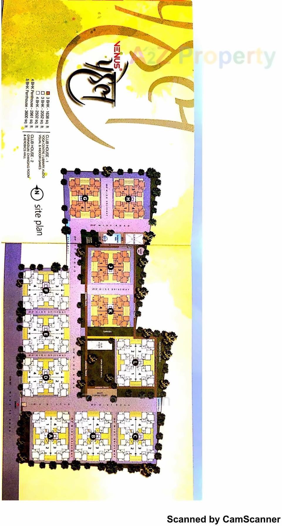 Layout of real estate project Venus Pahel Tower A1 11 (a Block) located at Atladara, Vadodara, Gujarat