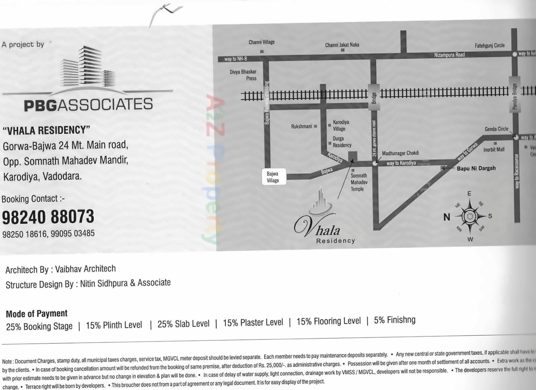  of real estate project Vhala Residency located at Karodiya, Vadodara, Gujarat