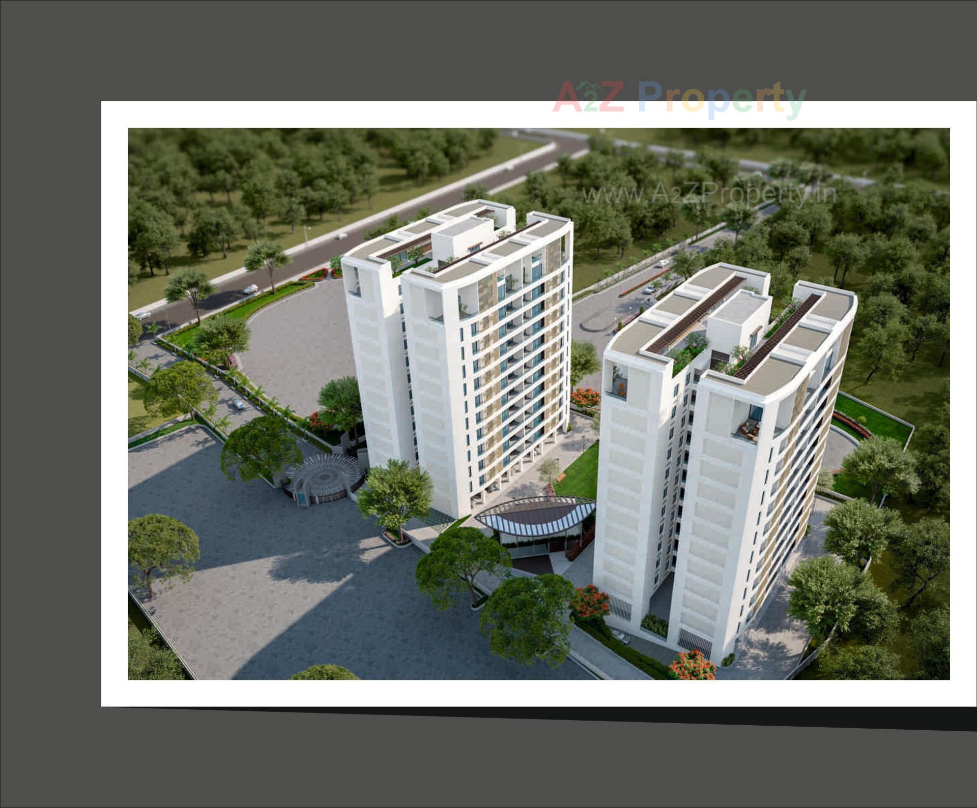 3D Elevation of real estate project Vicenza Highdeck Ii located at Kalali, Vadodara, Gujarat