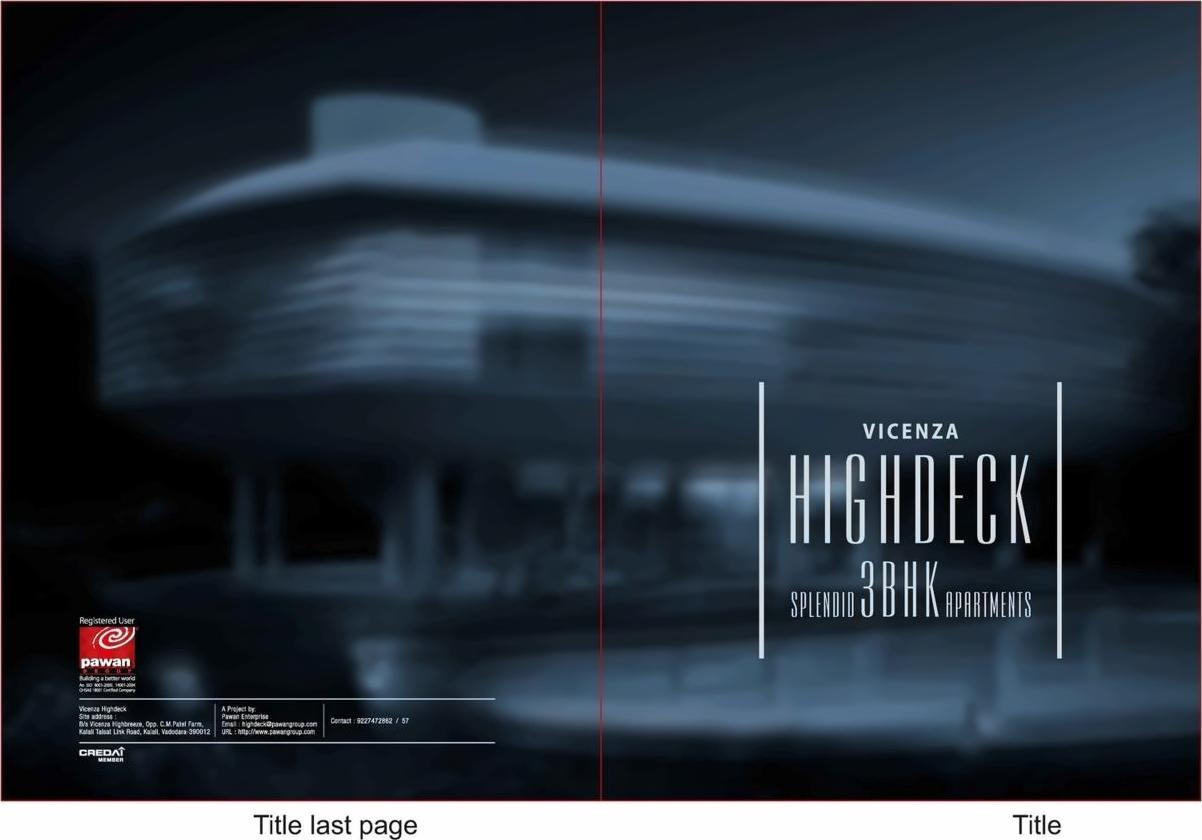 3D Elevation of real estate project Vicenza Highdeck located at Kalali, Vadodara, Gujarat