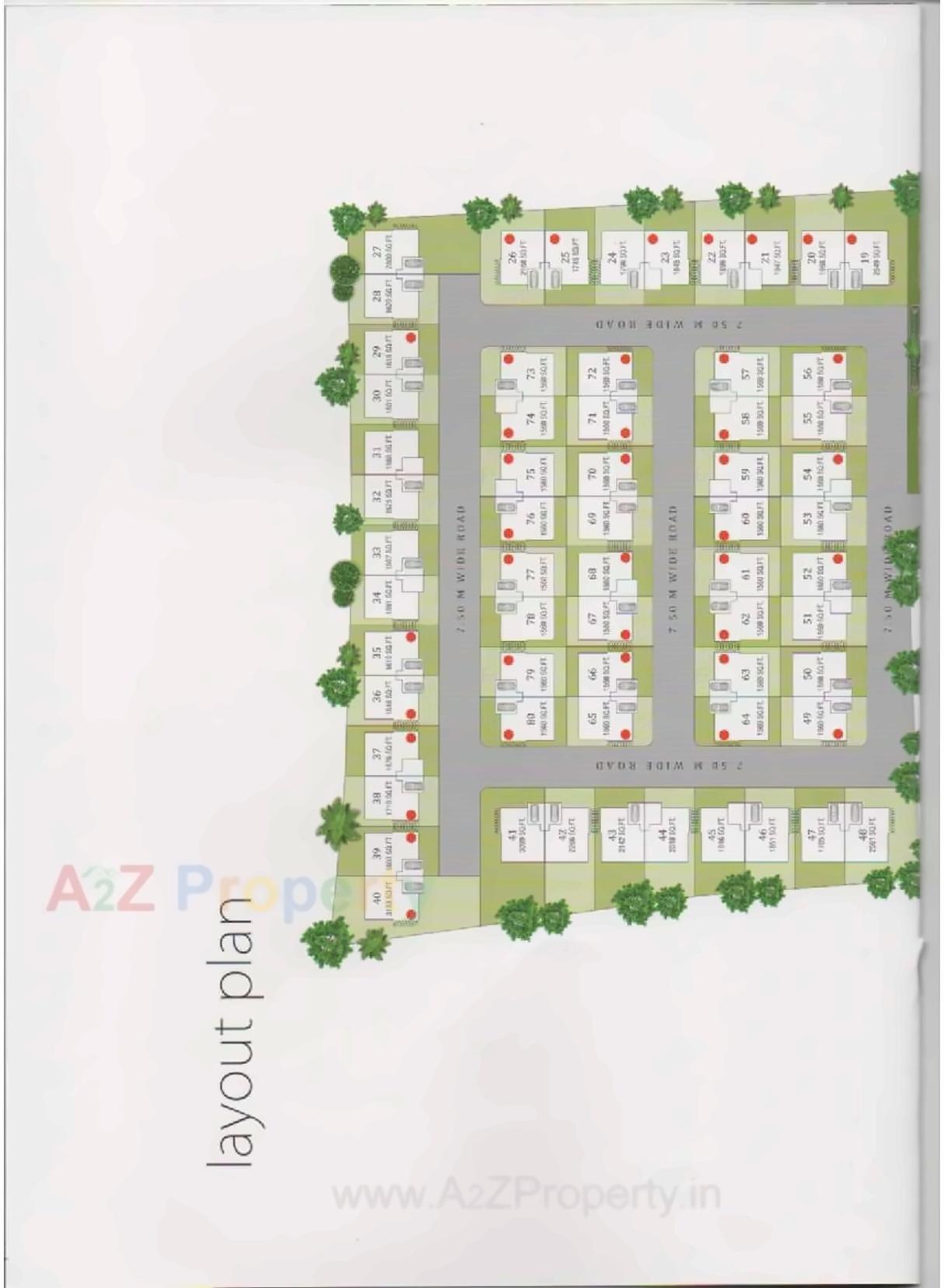 Layout of real estate project Vicenza Vanakkam located at Kalali, Vadodara, Gujarat