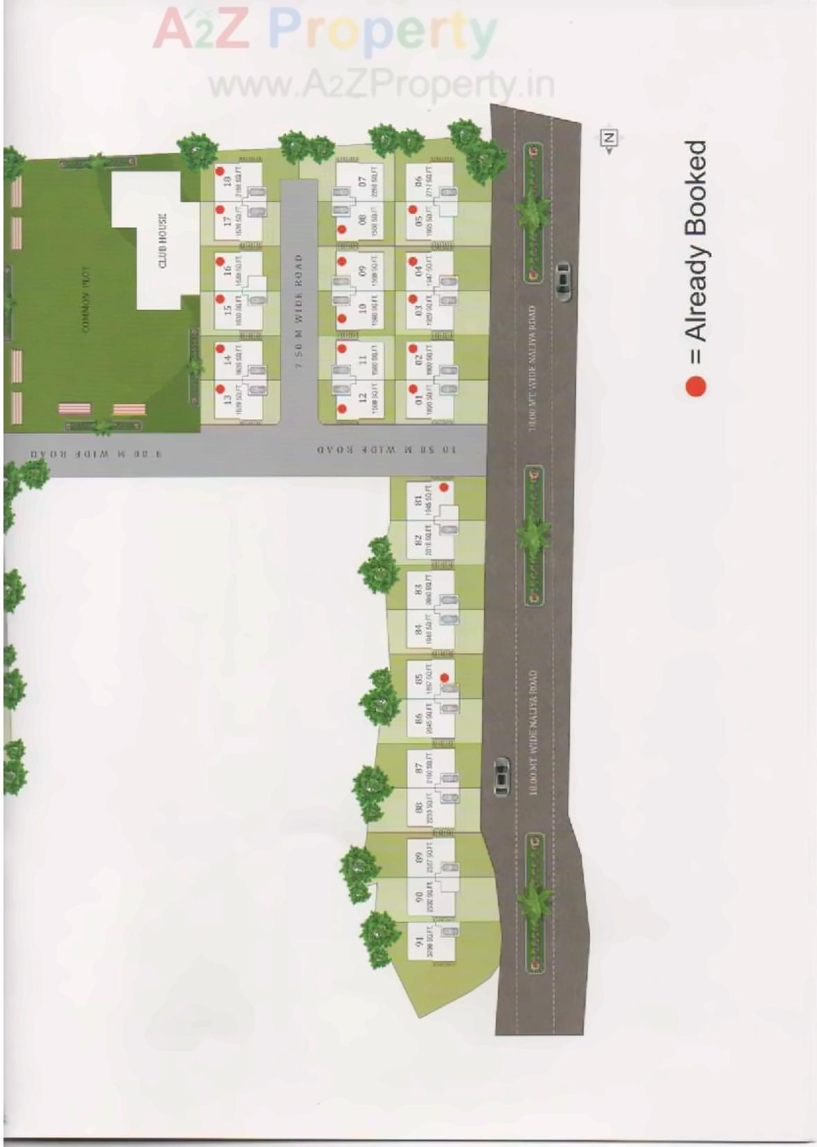 Layout of real estate project Vicenza Vanakkam located at Kalali, Vadodara, Gujarat