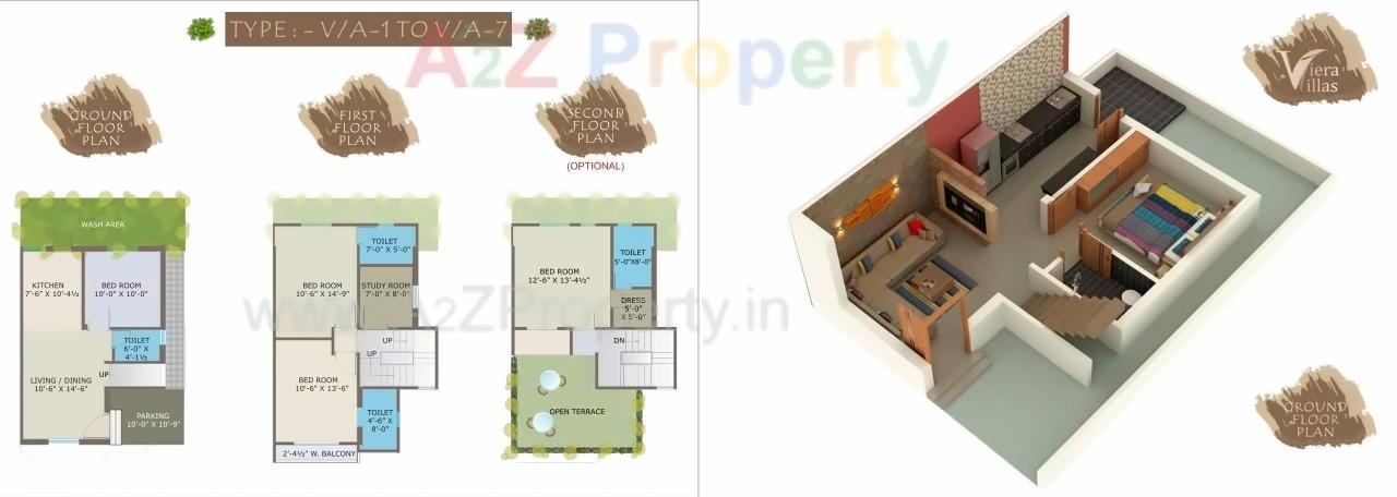 Layout of real estate project Viera Villas located at Sayajipura, Vadodara, Gujarat