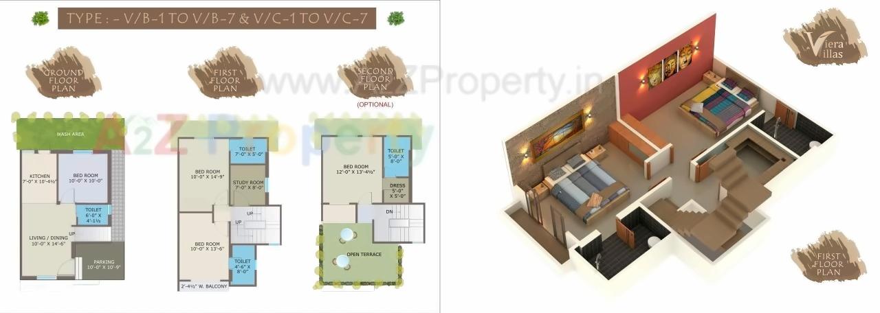 Layout of real estate project Viera Villas located at Sayajipura, Vadodara, Gujarat