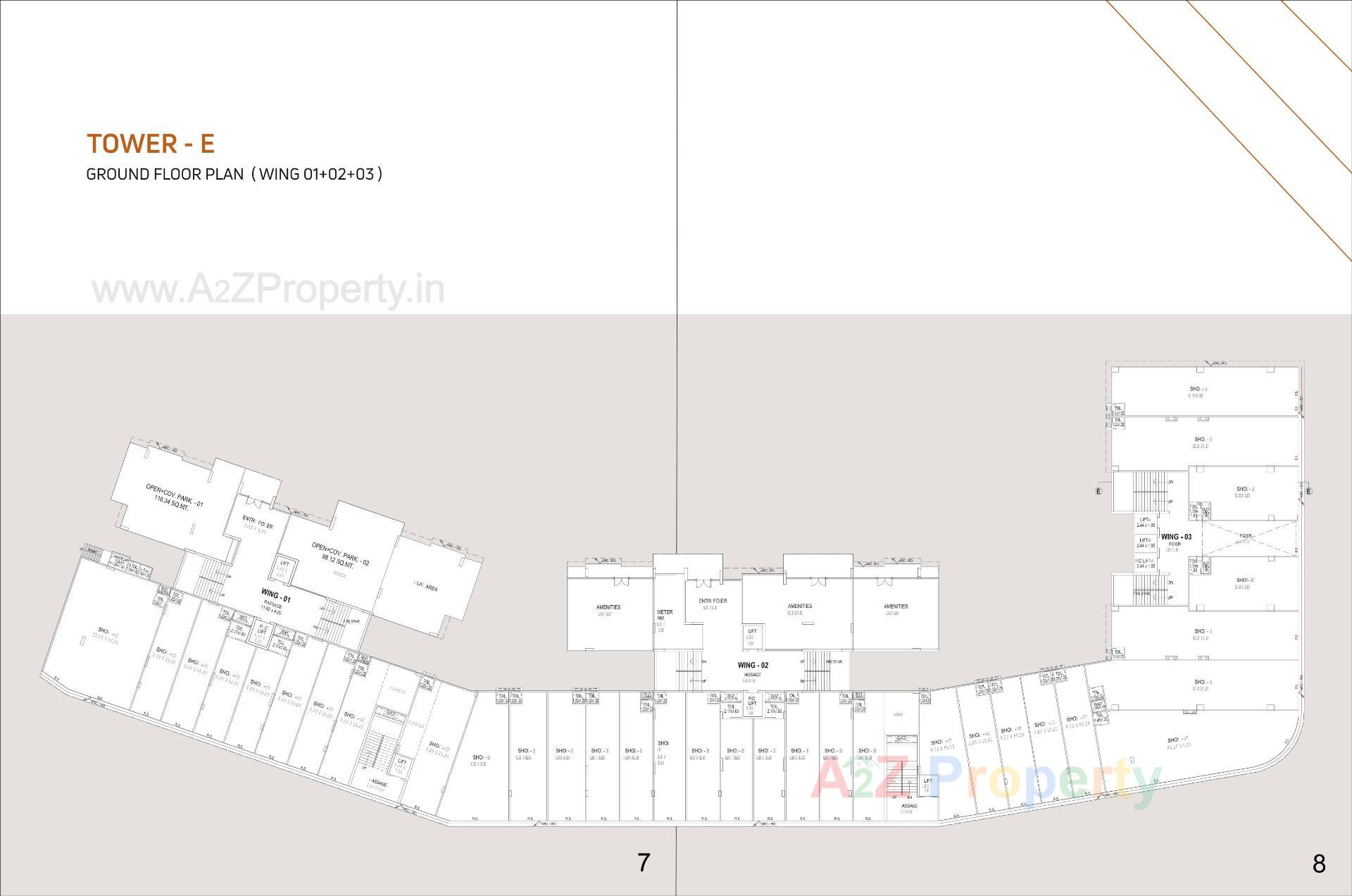 Layout of real estate project Vihav Central Business District located at Bhayli, Vadodara, Gujarat