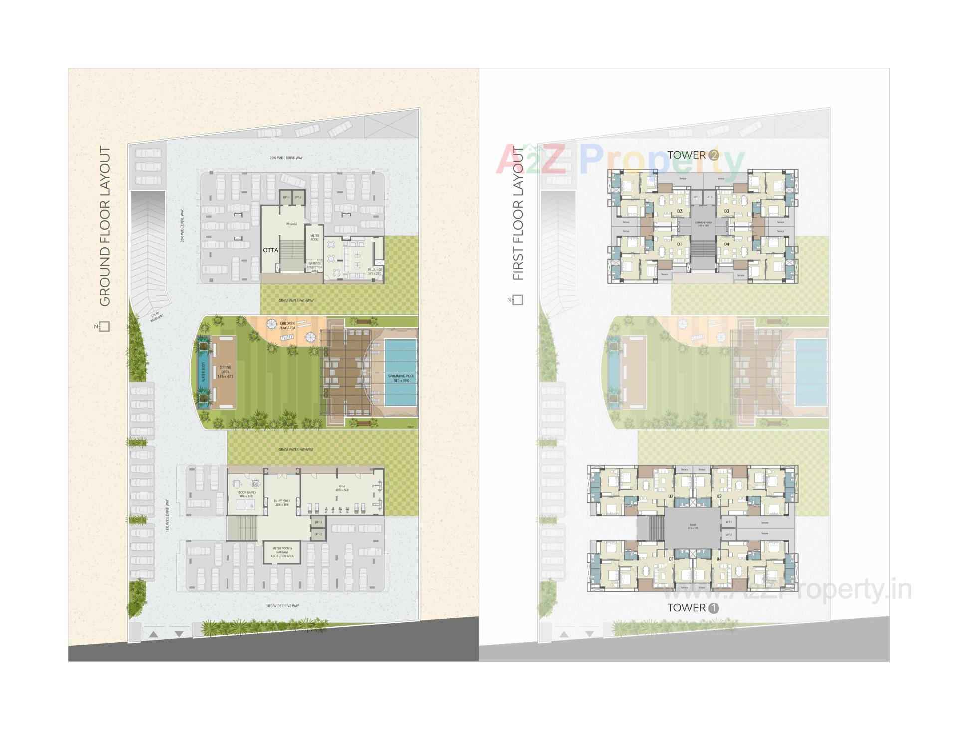 Layout of real estate project Vihav Elinor located at Gotri, Vadodara, Gujarat