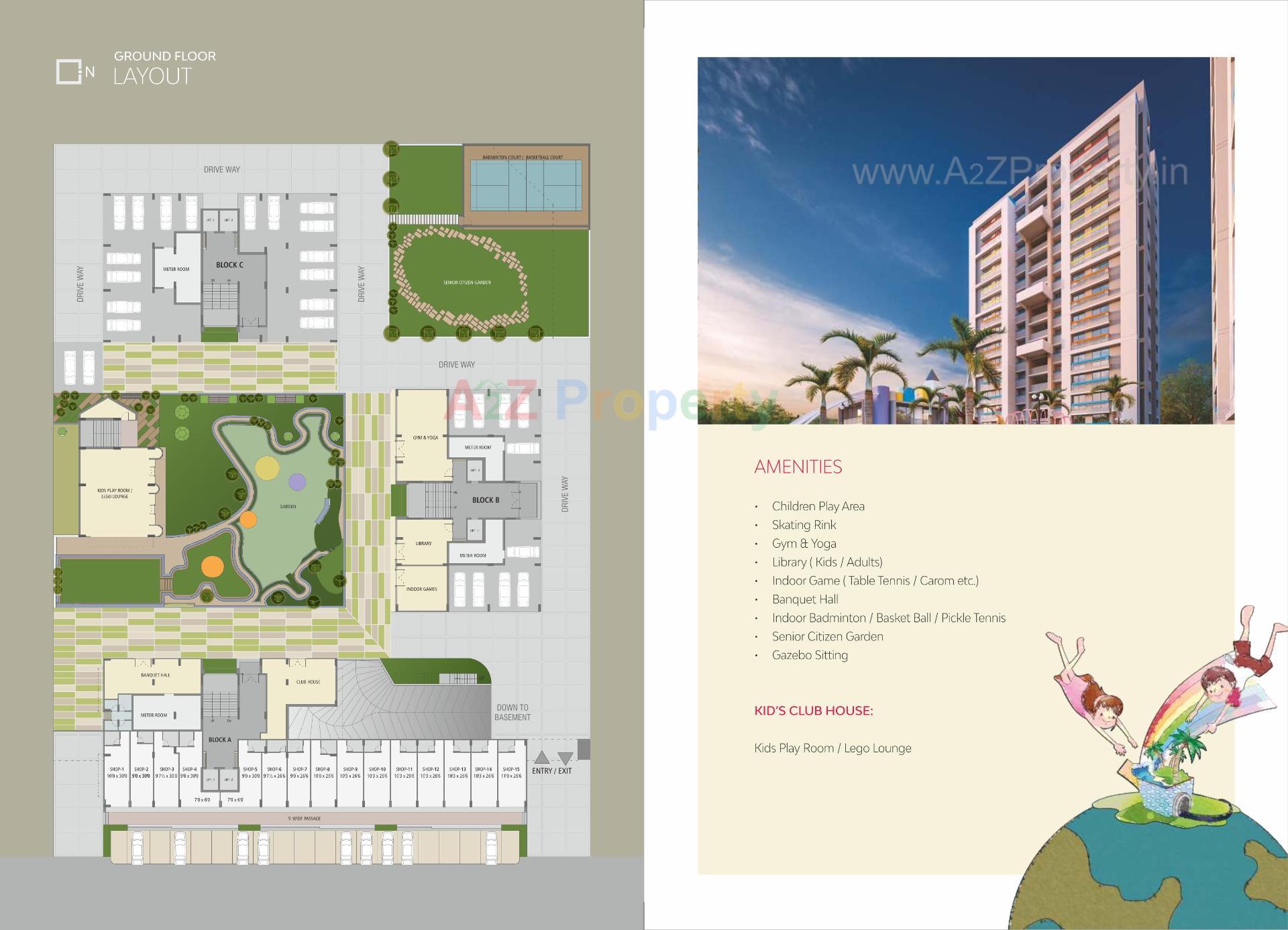Layout of real estate project Vihav Parvarish located at Sevasi, Vadodara, Gujarat