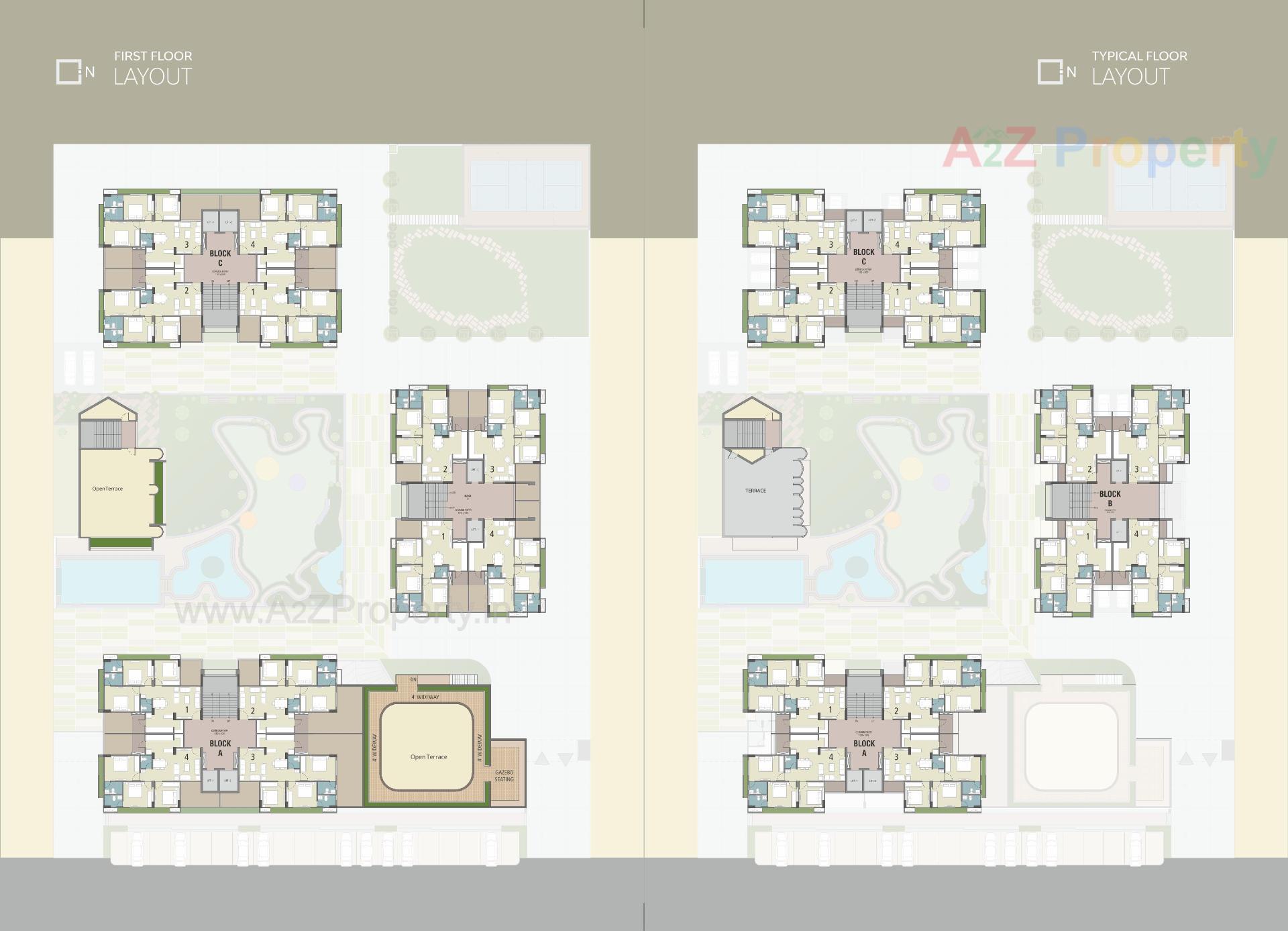 Layout of real estate project Vihav Parvarish located at Sevasi, Vadodara, Gujarat