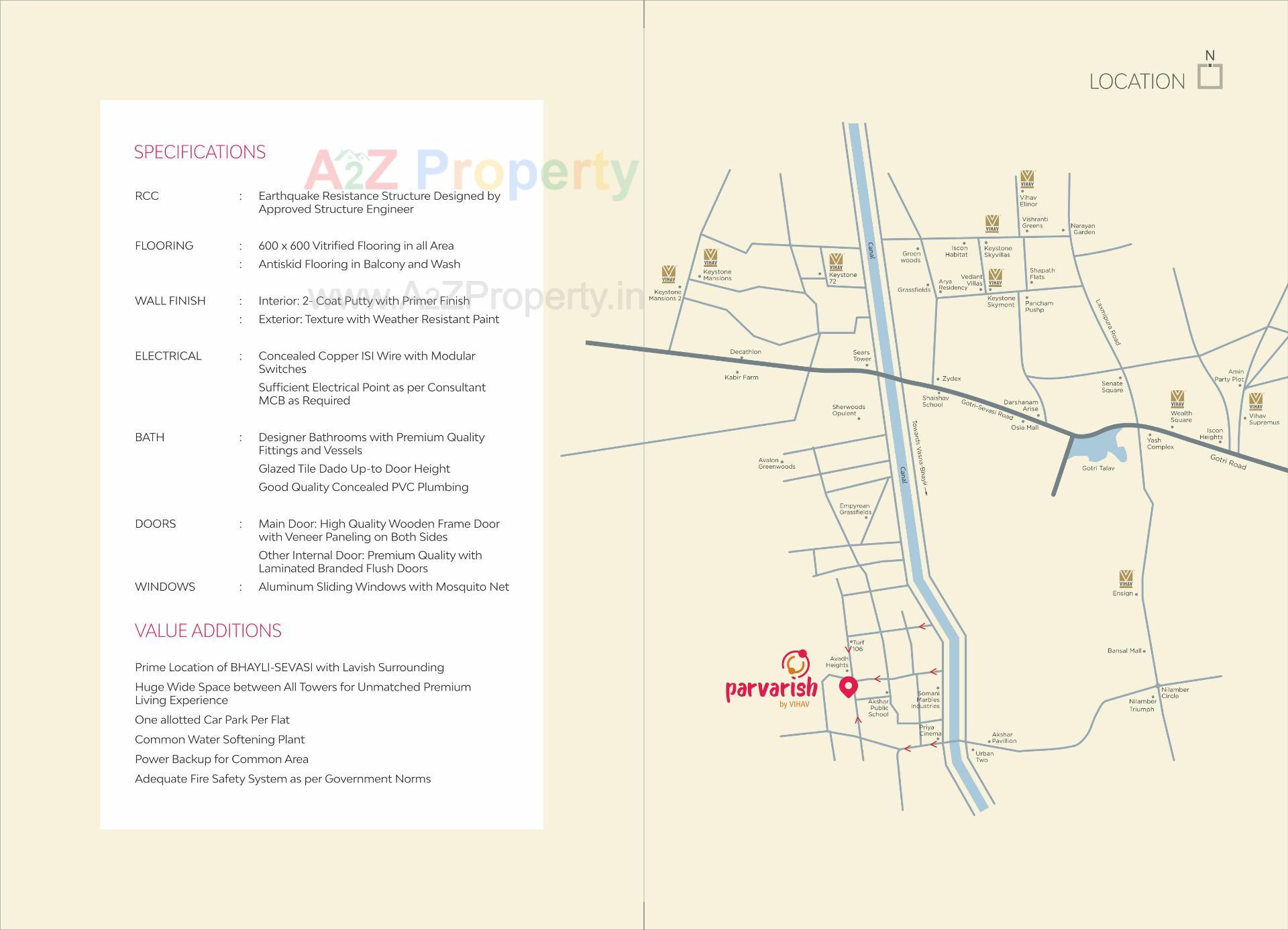  of real estate project Vihav Parvarish located at Sevasi, Vadodara, Gujarat