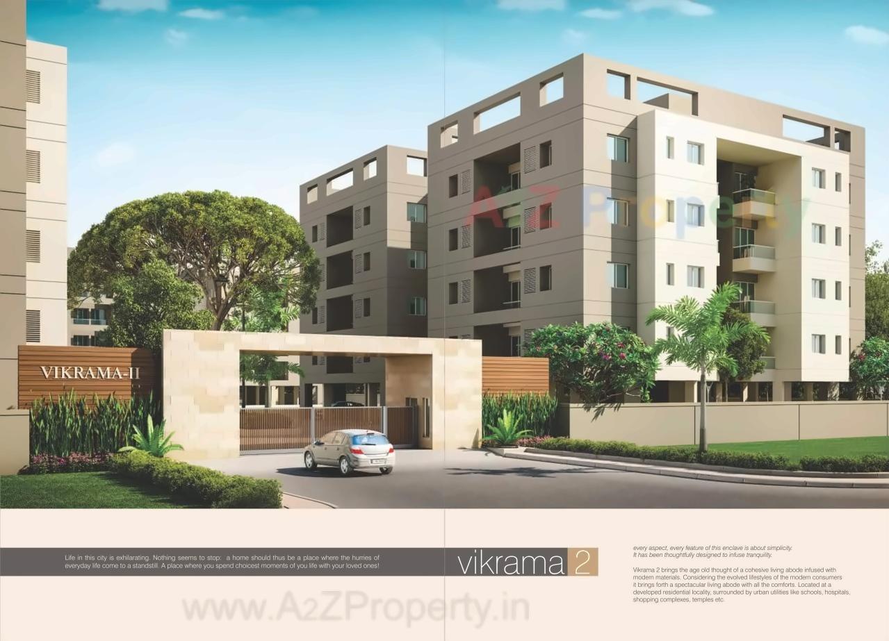 3D Elevation of real estate project Vikrama located at Tandalaja, Vadodara, Gujarat