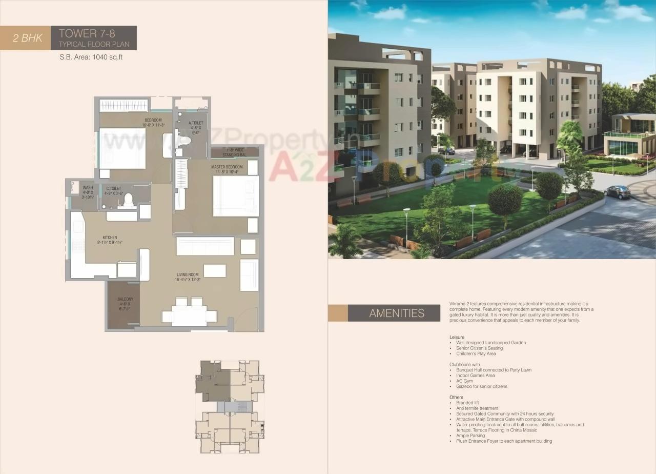 Layout of real estate project Vikrama located at Tandalaja, Vadodara, Gujarat