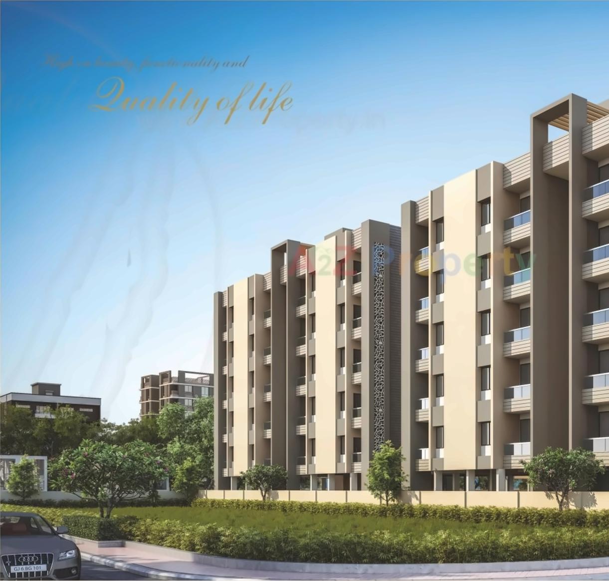 3D Elevation of real estate project Vinayak Paradise located at Sama, Vadodara, Gujarat