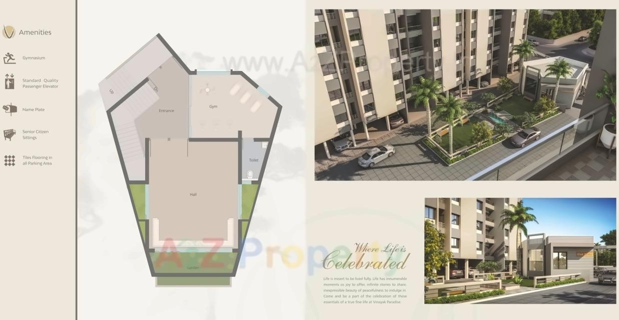 Layout of real estate project Vinayak Paradise located at Sama, Vadodara, Gujarat