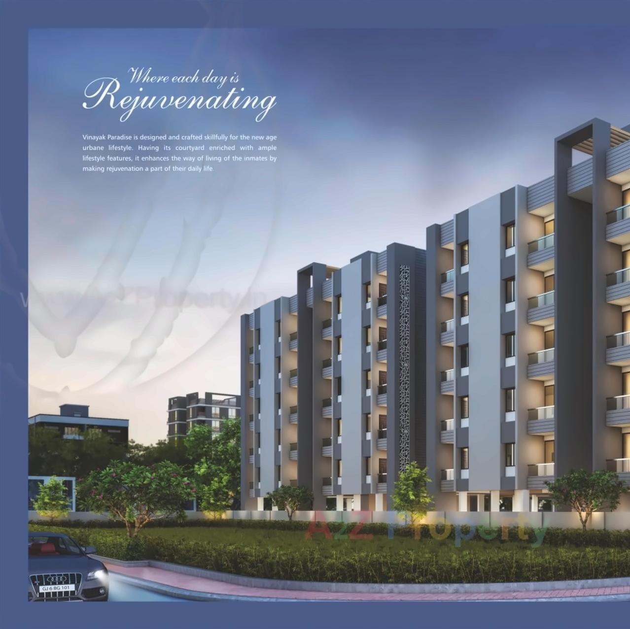 3D Elevation of real estate project Vinayak Paradise located at Sama, Vadodara, Gujarat