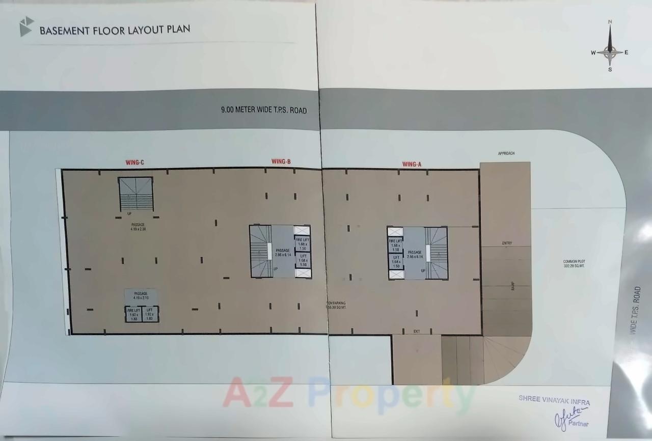 Layout of real estate project Vinayak Paradise located at Jambuva, Vadodara, Gujarat