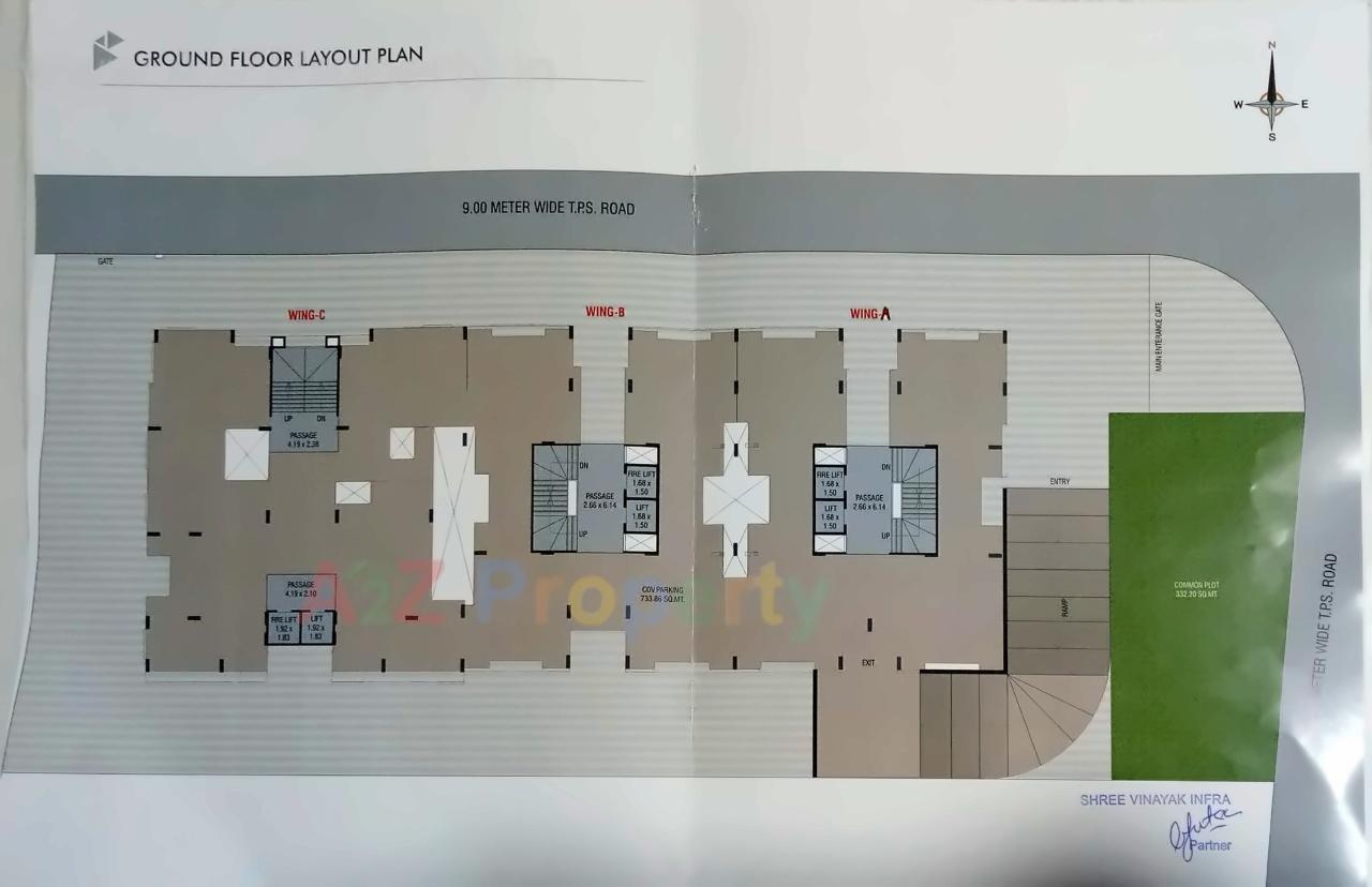Layout of real estate project Vinayak Paradise located at Jambuva, Vadodara, Gujarat