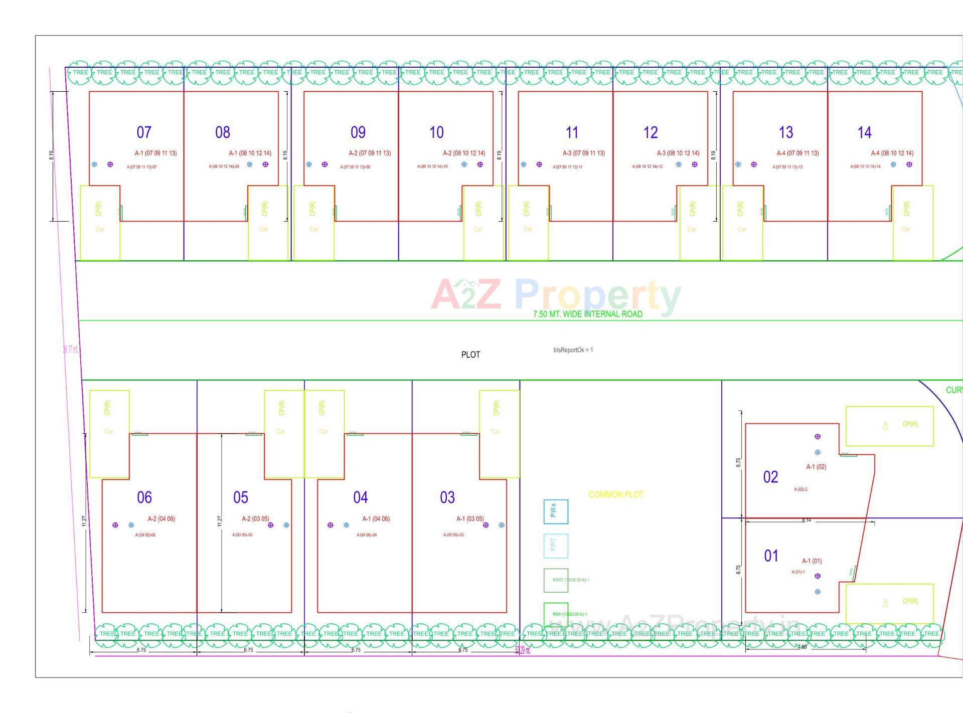 Layout of real estate project Vinayak Villa located at Ankhol, Vadodara, Gujarat