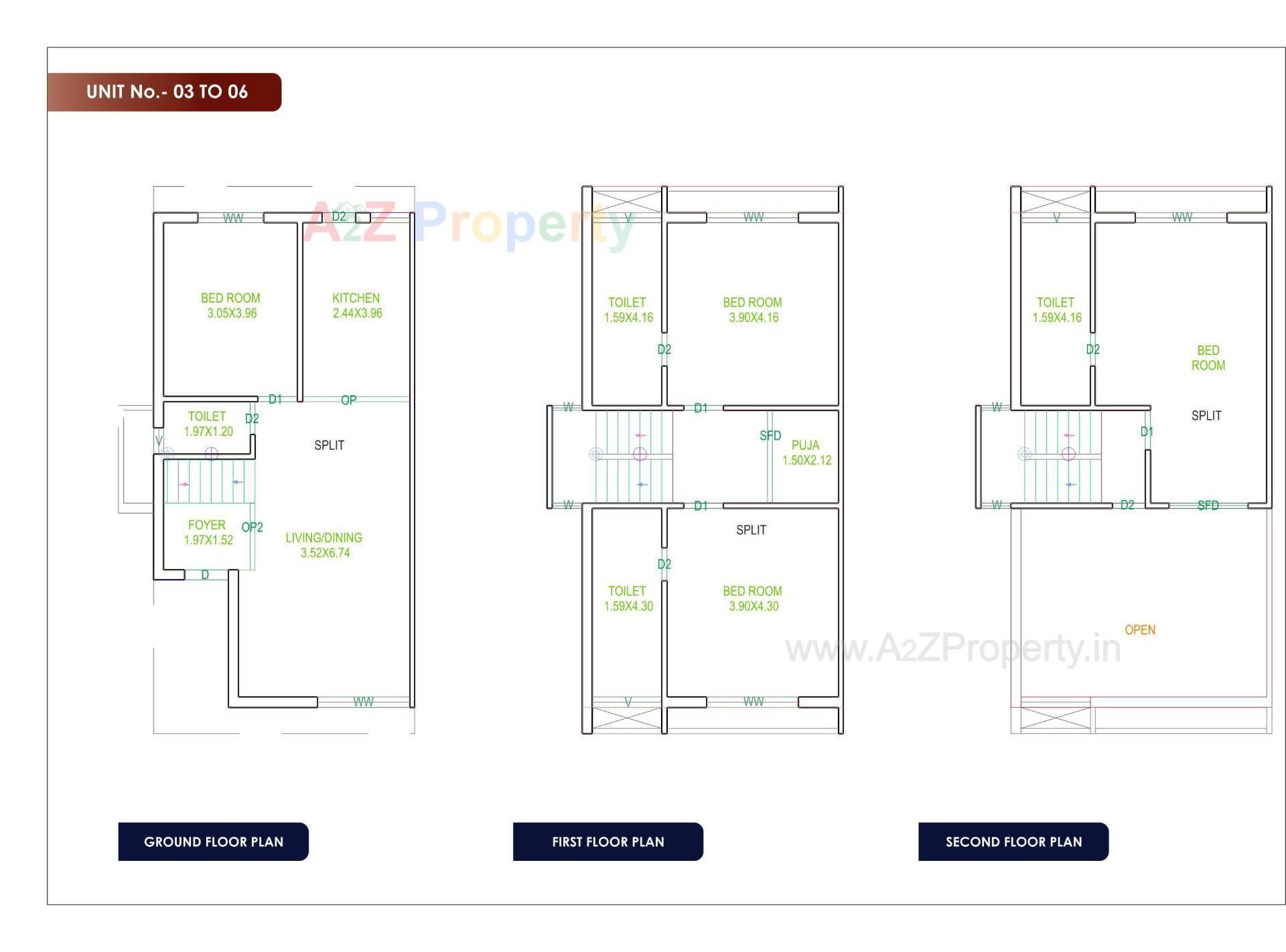Layout of real estate project Vinayak Villa located at Ankhol, Vadodara, Gujarat