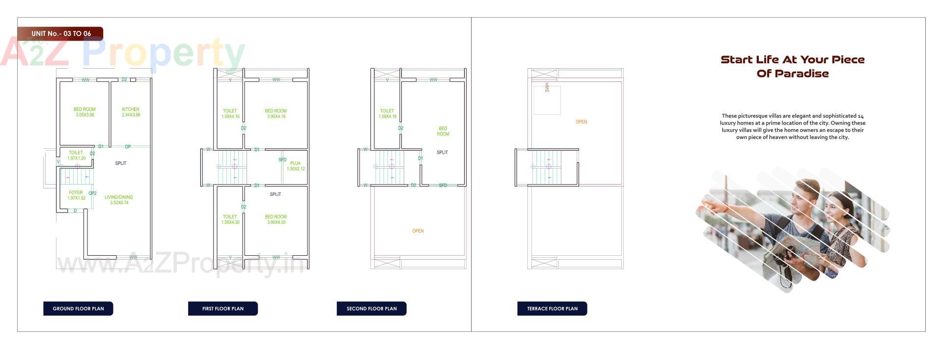 Layout of real estate project Vinayak Villa located at Ankhol, Vadodara, Gujarat
