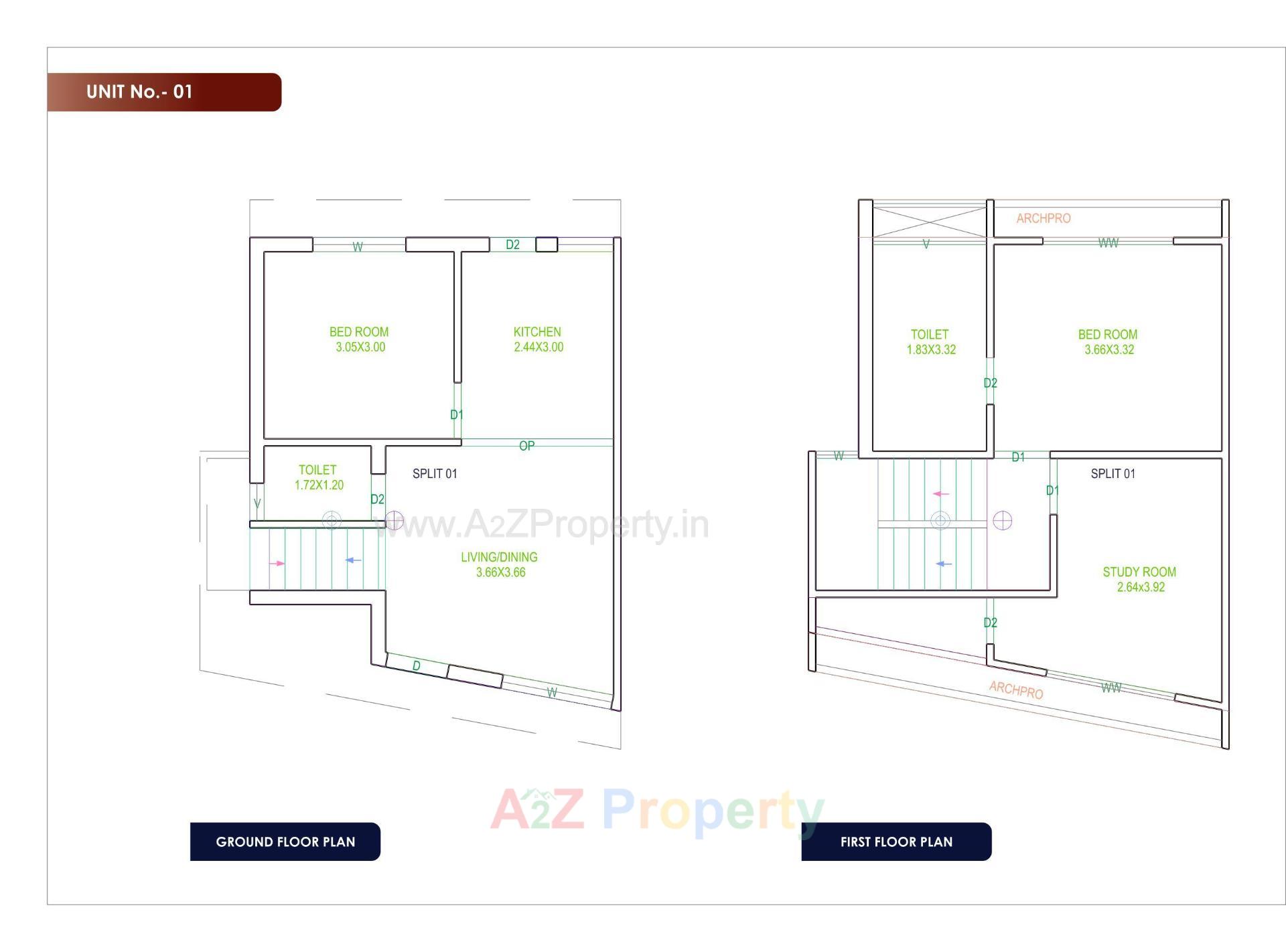 Layout of real estate project Vinayak Villa located at Ankhol, Vadodara, Gujarat
