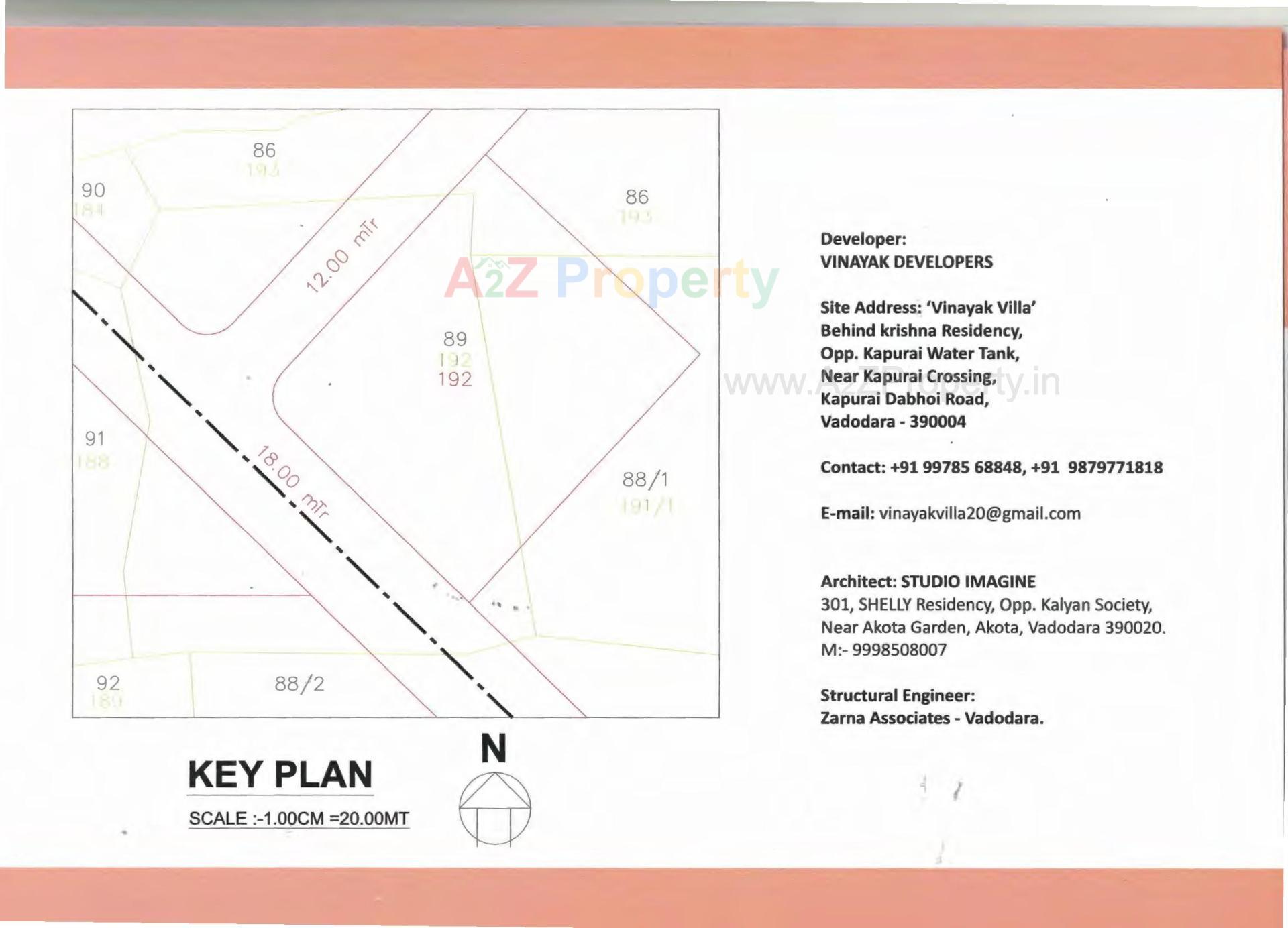  of real estate project Vinayak Villa located at Kapurai, Vadodara, Gujarat