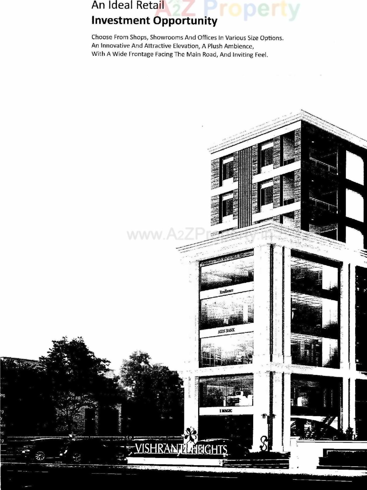 3D Elevation of real estate project Vishranti Heights located at Padra, Vadodara, Gujarat