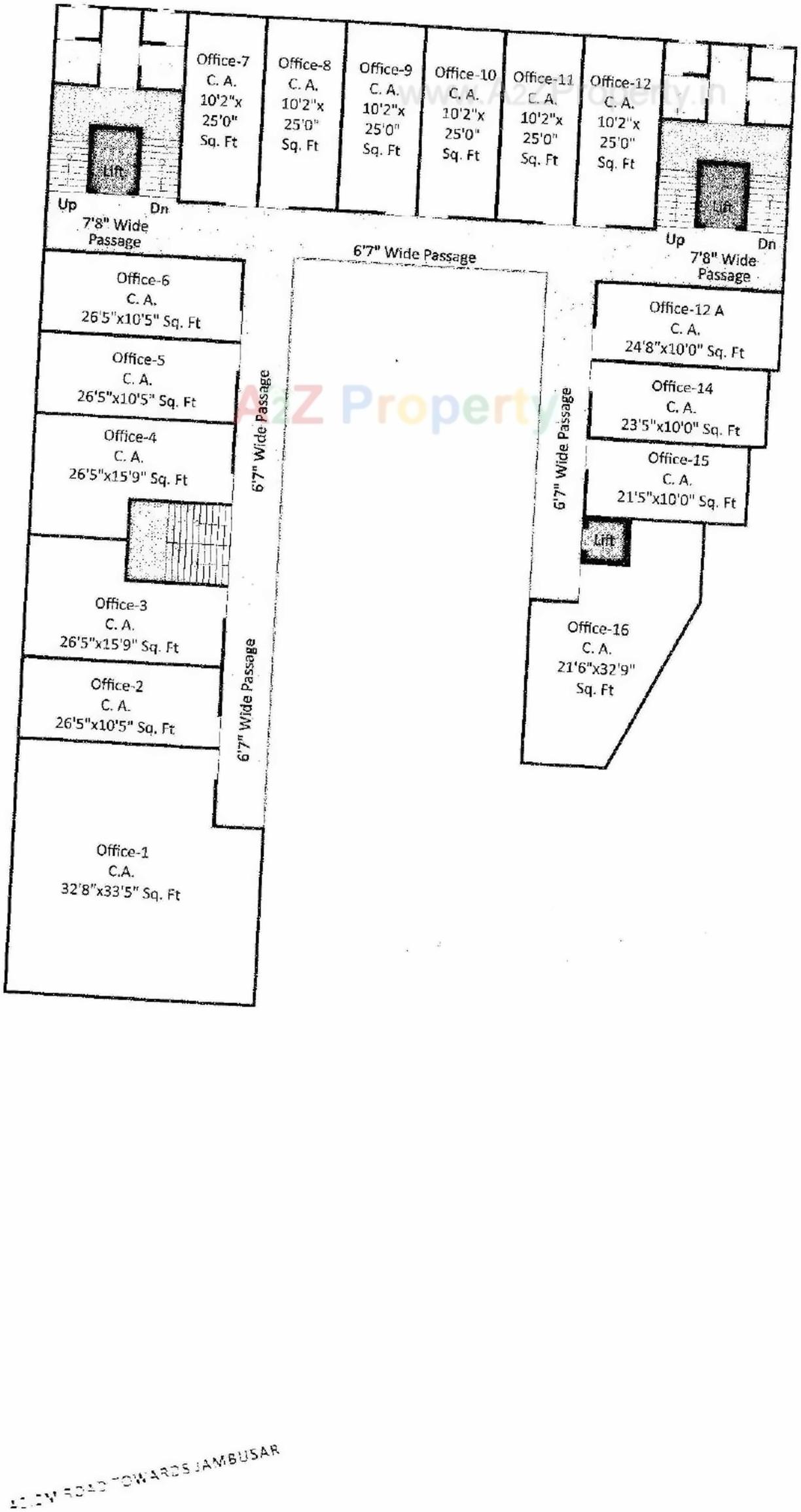 Layout of real estate project Vishranti Heights located at Padra, Vadodara, Gujarat