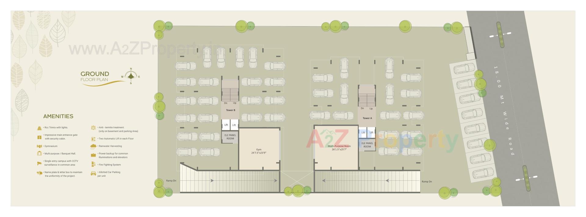 Layout of real estate project Viswam Residency located at Sevasi, Vadodara, Gujarat