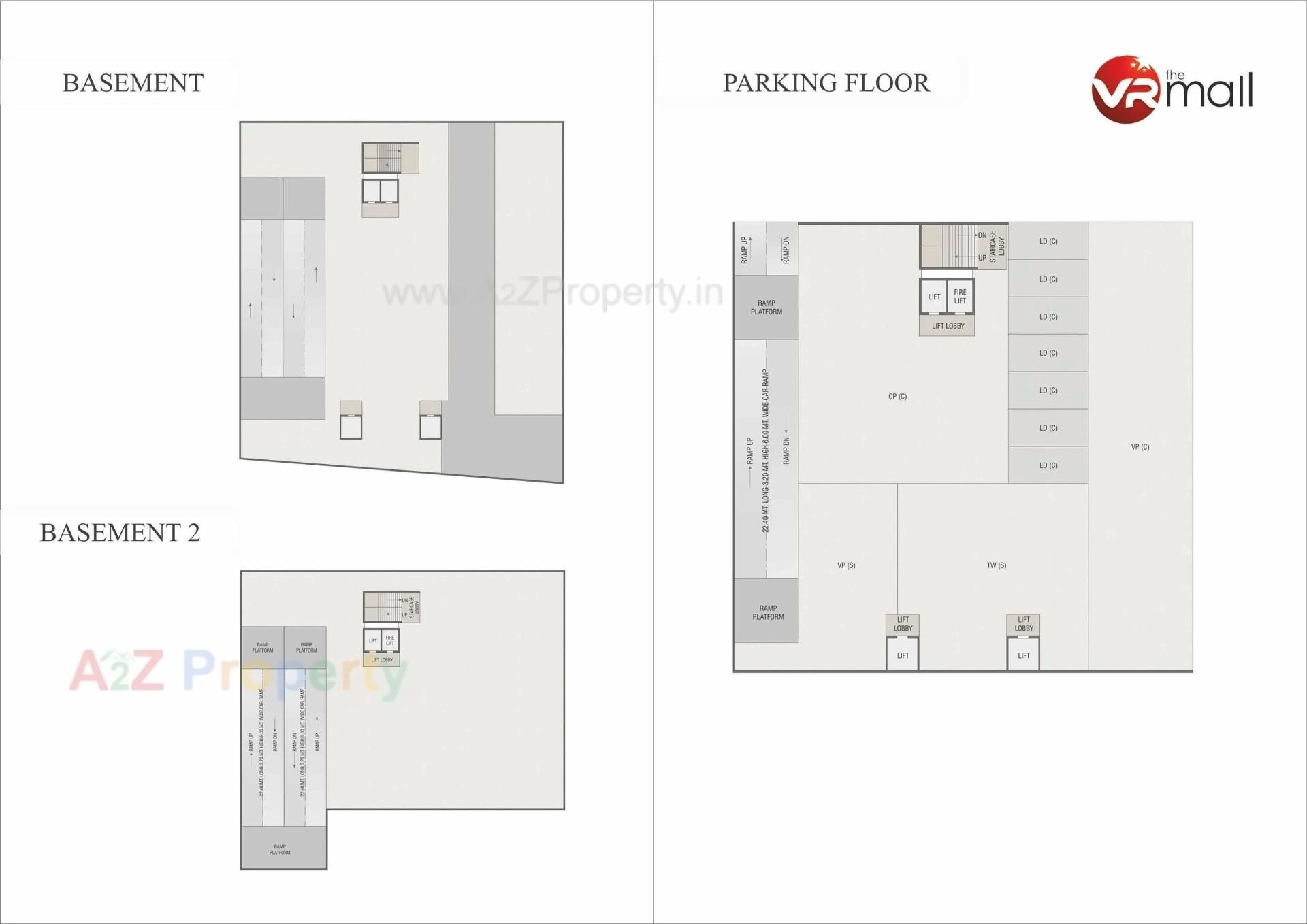 Layout of real estate project Vr The Mall located at Bapod-tp-no-44, Vadodara, Gujarat