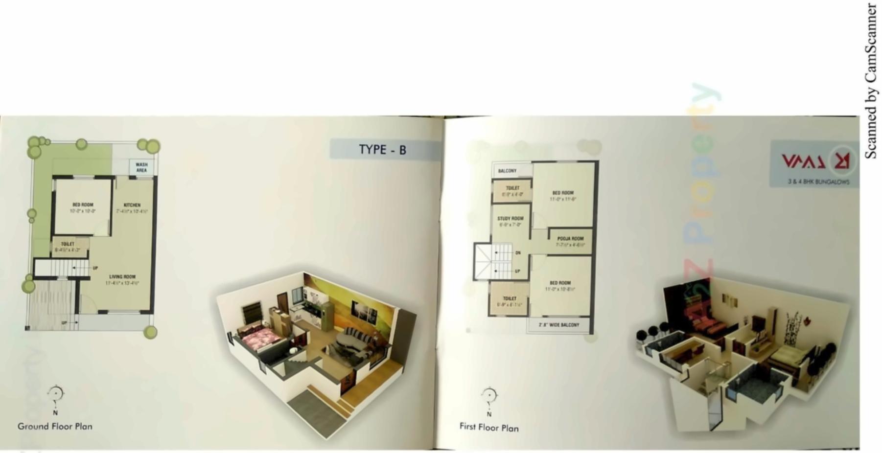 Layout of real estate project Vraj 21 Bunglows located at Nimetha, Vadodara, Gujarat